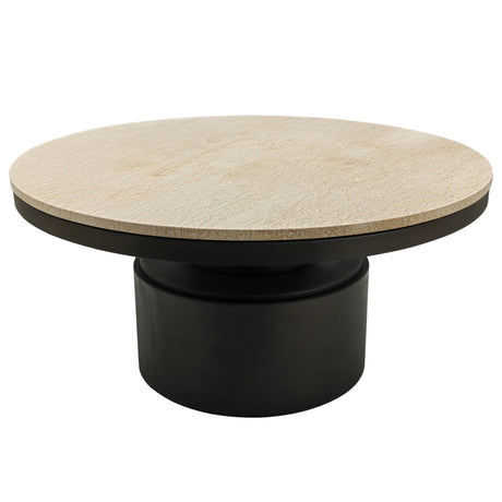 PTMD | Bregt Salontafel | Beige Marmer Rond Hoog - PTMD - Woonboutique