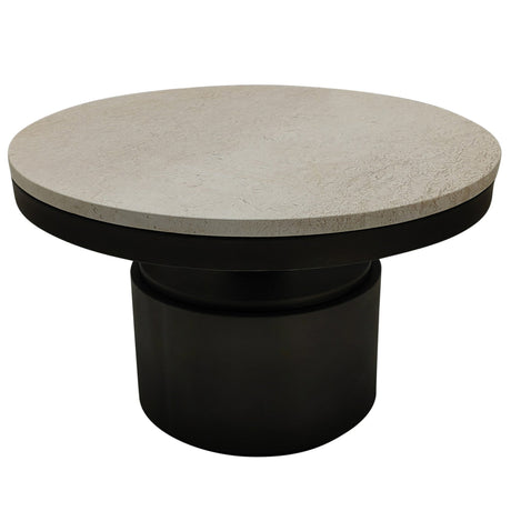 PTMD | Bregt Salontafel | Beige Marmer Rond Laag - PTMD - Woonboutique