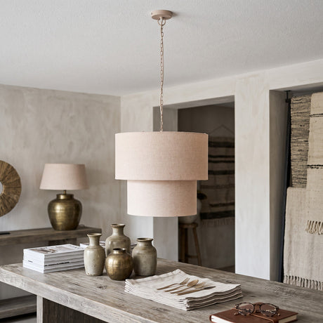 PTMD | Devi Hanglamp Naturel Linnen - PTMD - Woonboutique