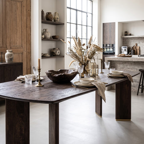 PTMD | Liber Eettafel | Brown Mango / 280x110 cm - PTMD - Woonboutique