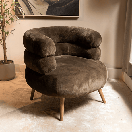 PTMD | Nelly Fauteuil | Dark Brown - PTMD - Woonboutique