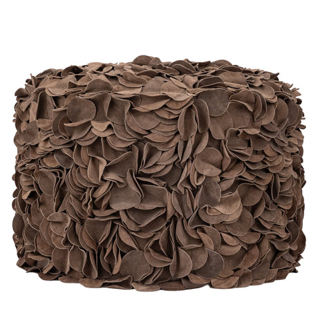 PTMD | Nevo Poef | Brown Leer Leather - PTMD - Woonboutique