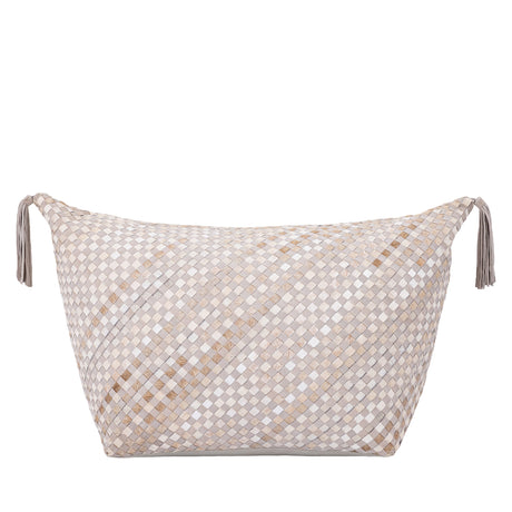 PTMD | Sim Poef | Grey Suede Cowhair Leather Mix - PTMD - Woonboutique