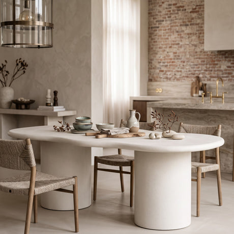Pole to Pole | Scandi Eettafel | Microcement Naturel / 220x110 cm - Pole to Pole - Woonboutique