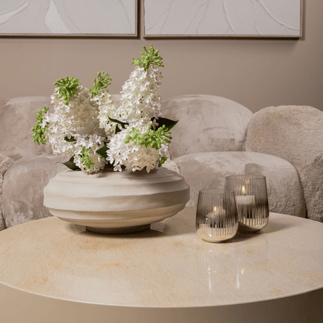 PTMD | Corfu Salontafel | Beige Marmer Rond - PTMD - Woonboutique