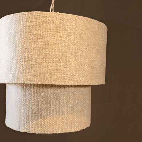 PTMD | Devi Hanglamp Taupe Linnen - PTMD - Woonboutique