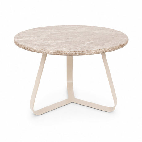 PTMD | Kae Salontafel | Beige Marmer Rond IJzeren Poten S - PTMD - Woonboutique